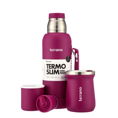 kit termo 750ml base silicona + mate tradicional violeta 001