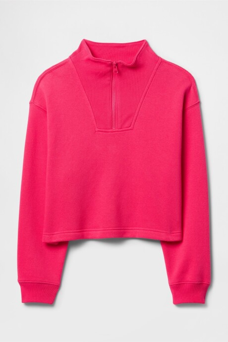 Buzo Deportivo Medio Cierre Niña Raspberry