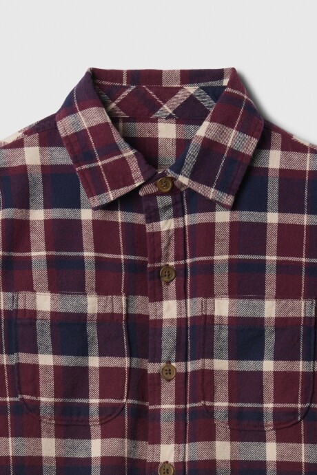 Camisa Flannel Niño Plum Pudding