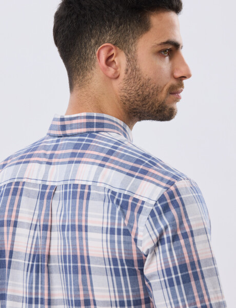 CAMISA CUADROS Coral