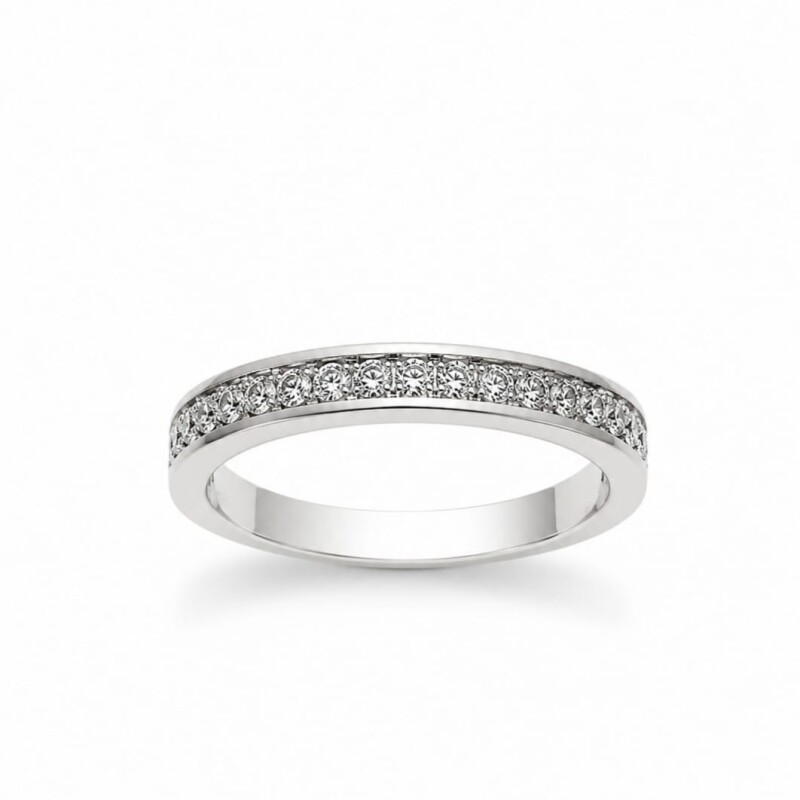 Anillo medio sin fin con zirconias Anillo medio sin fin con zirconias