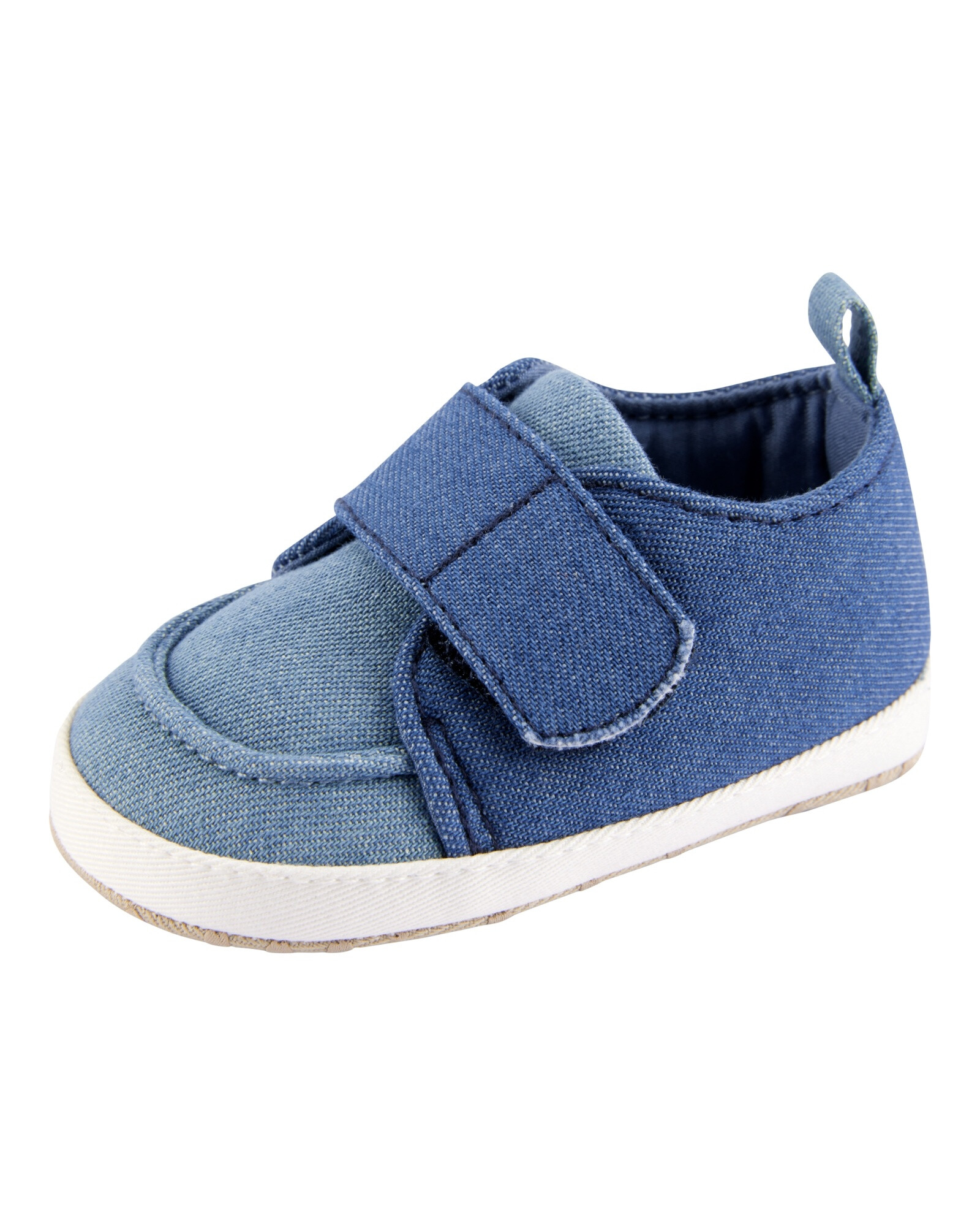 Zapato de bebé, con velcro, chambray Sin color