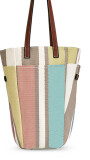 BOLSA MATERA AFRODITA DURAZNO, AQUA Y CRUDO