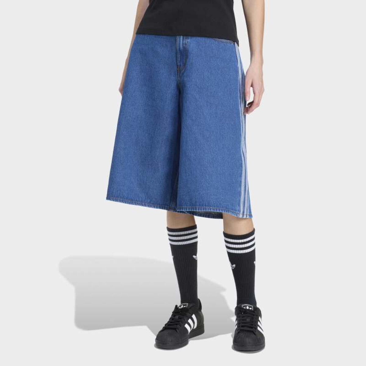Short Adidas Firebird Denim - Azul 