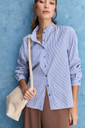 CAMISA DELFI Blanco/Azul
