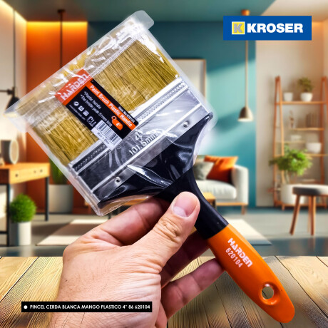 PINCEL CERDA BLANCA MANGO PLASTICO 4 HARDEN ++ N/a