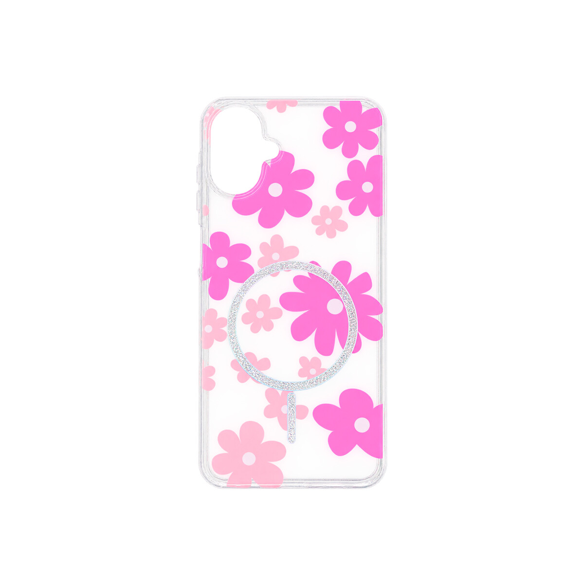 Protector para Samsung Galaxy A07 diseño de flores color fucsia 