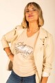 Remera Stay Beautiful Beige