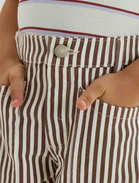 SHORT DE SARGA A RAYAS MULTICOLOR
