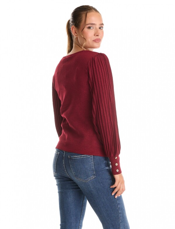 Buzo Manga Plisada BORDEAUX