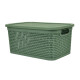 Caja simil ratán 7,5 lts VERDE