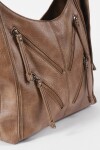 Cartera soft ojalillos marrón