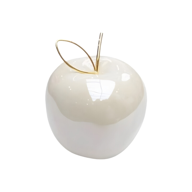 Manzana decorativa 8.5CM BLANCO