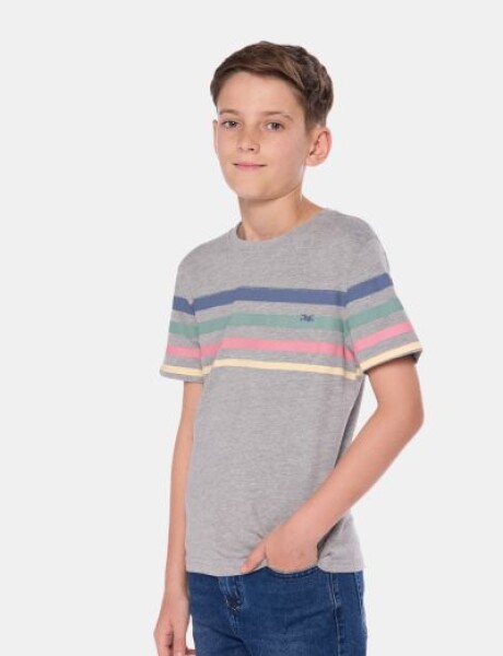 REMERA RAYADA Gris