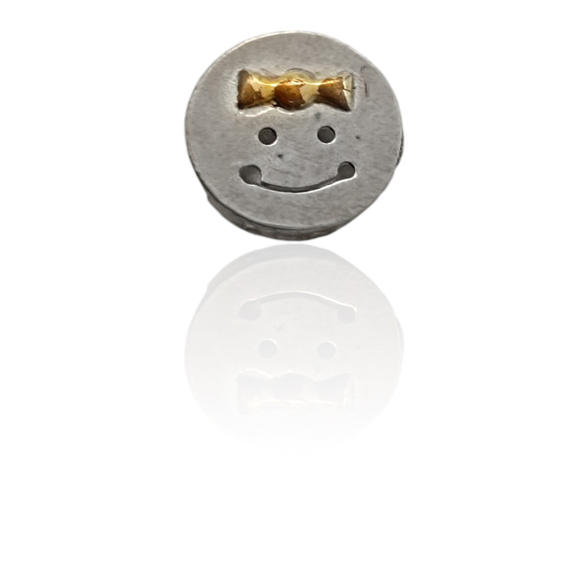 Dije Carita niña-Plata y Oro-Sin piedra-CP5284 - sinpiedra 