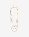 Collares Cortos Metal Collar Corto Dijes Corazones - Dorado