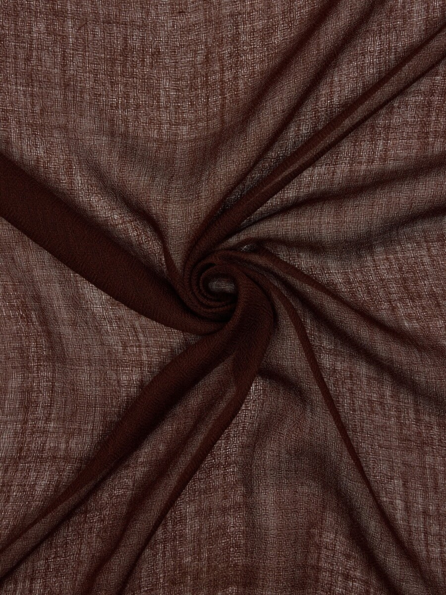 Pashmina De Lana Con Flecos marron