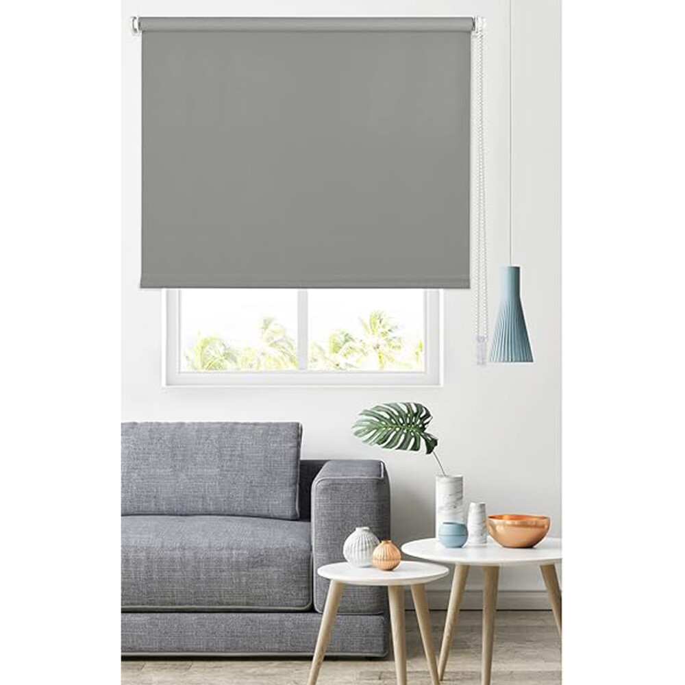 Cortina Blackout sistema roller 1.00x2.00m Gris