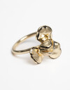 Anillos Medianos y Grandes Metal Anillo Metal Flor - Dorado