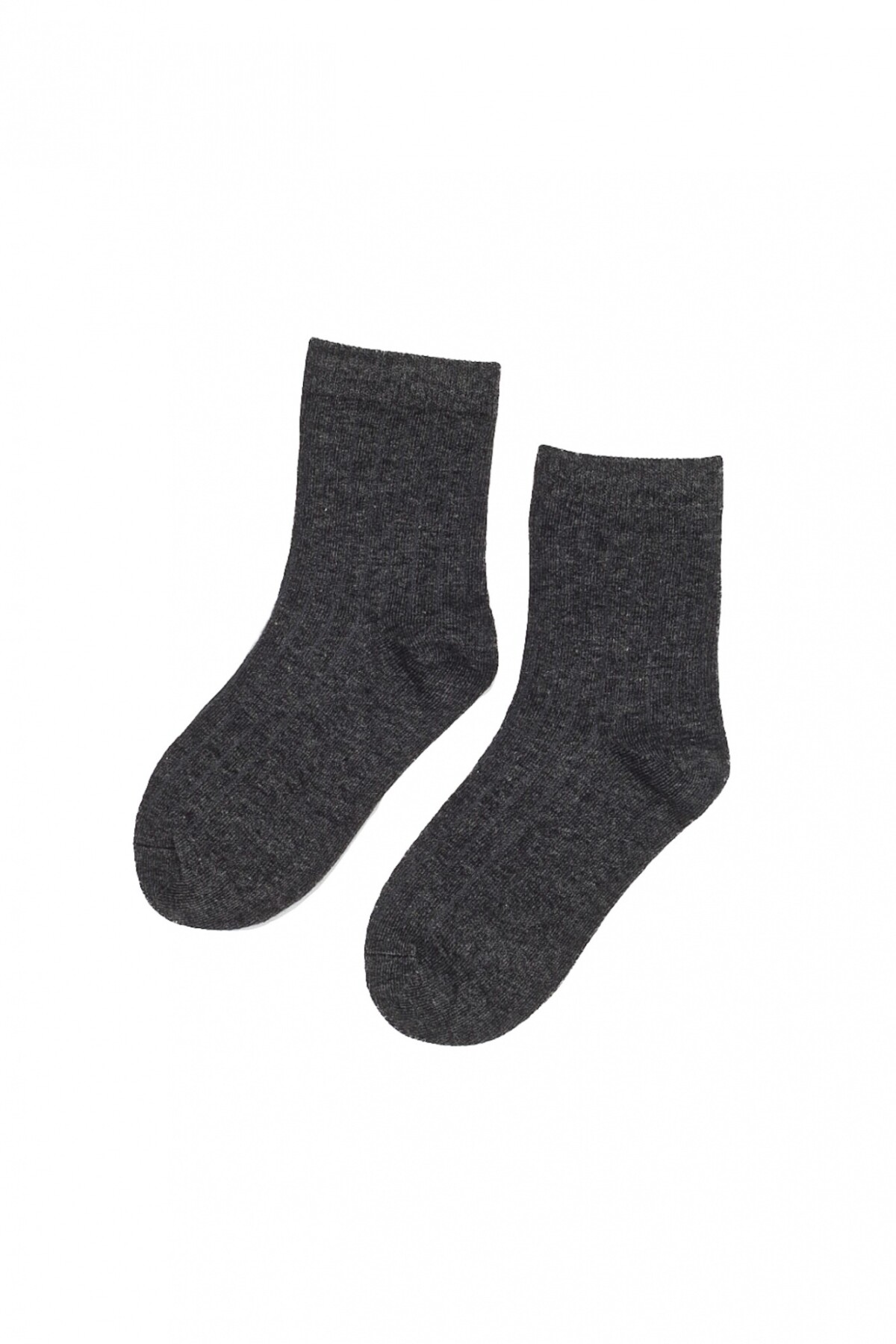 Medias Kids Rib Lisas Gris Oscuro