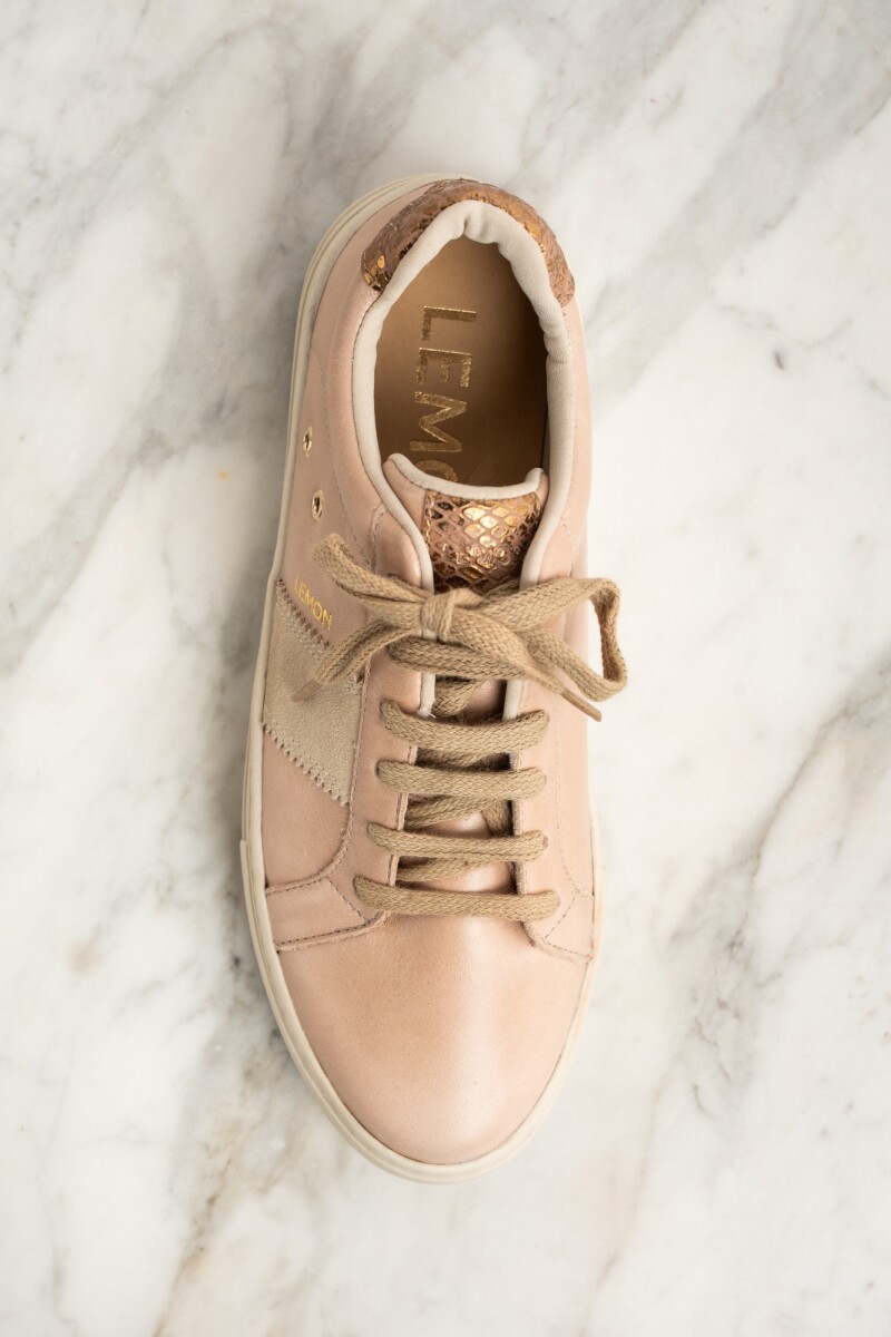 Zapatilla Cuero Rosa Viejo