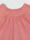 Camiseta Con Pespuntes Rosa