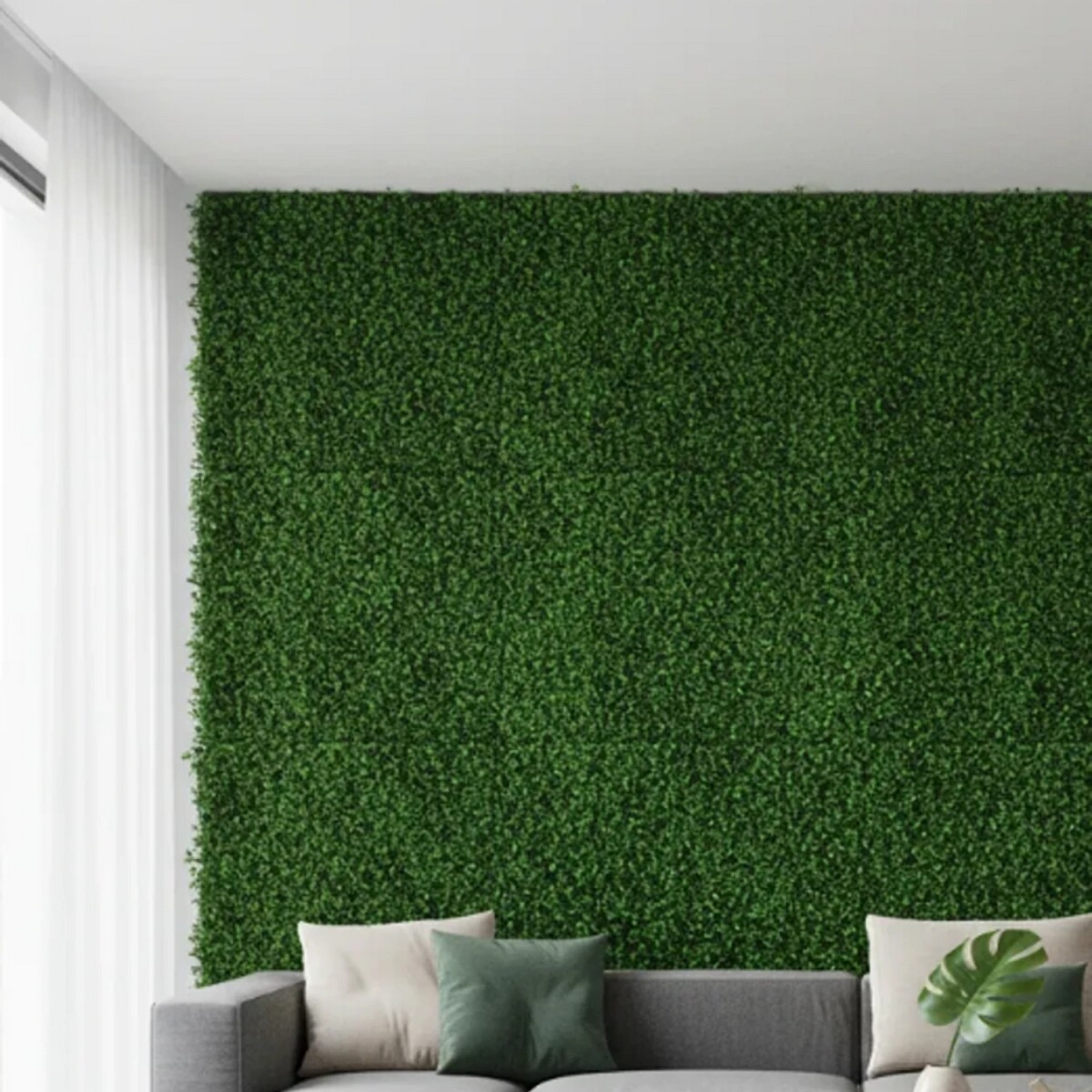 Set x10 Panel artificial símil trébol 40x60 cm - VERDE 