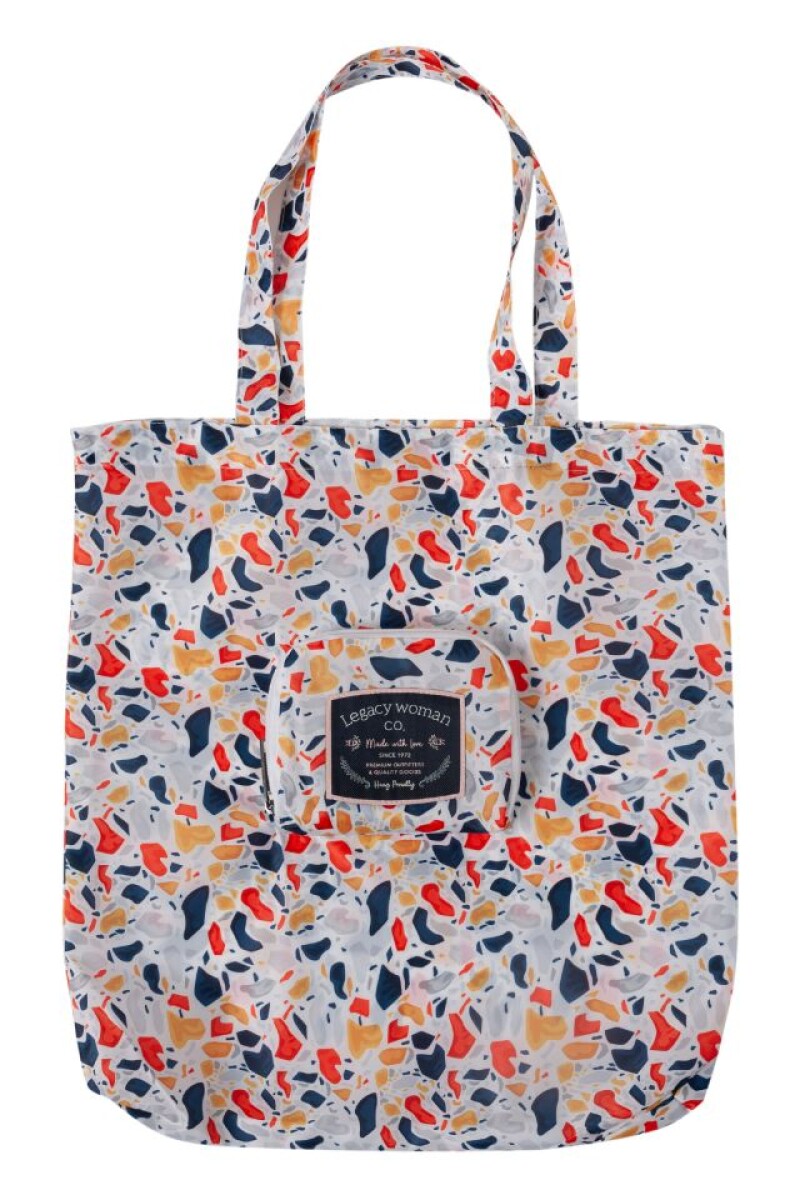 BOLSA PLEGABLE ESTAMPADA - Azul 