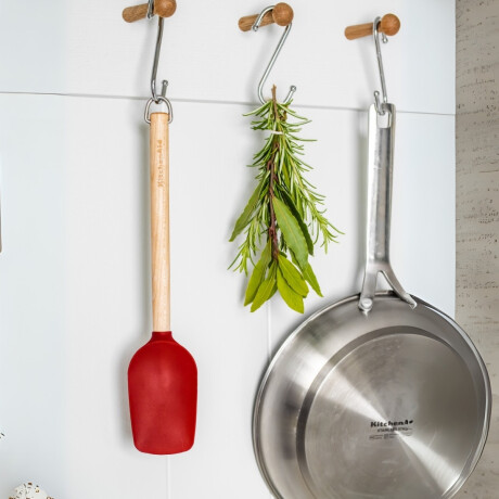 Cuchara Espatula de Silicona Roja con Gancho 30 cm KitchenAid Cuchara Espatula de Silicona Roja con Gancho 30 cm KitchenAid