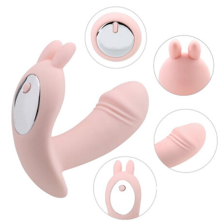 Vibrador Doble Estímulo A Control Remoto Y Carga USB Rosa