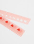 Útiles Varios Glitter Regla Doble Corazones - Rosa Claro
