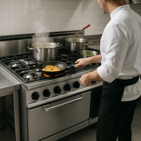 Cocina de 6 Fuegos HP con Horno a Gas GN 2/1 Cocina de 6 Fuegos HP con Horno a Gas GN 2/1