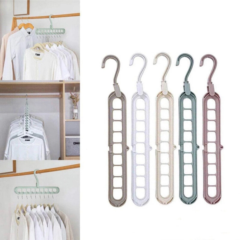 Perchas Plastica Ropa Multifuncional Organizador Almacenar Color rosa pastel