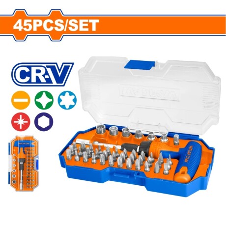 SET X45 PUNTAS Y LLAVES CON MANGO T CR-V WADFOW WSS8B45 001