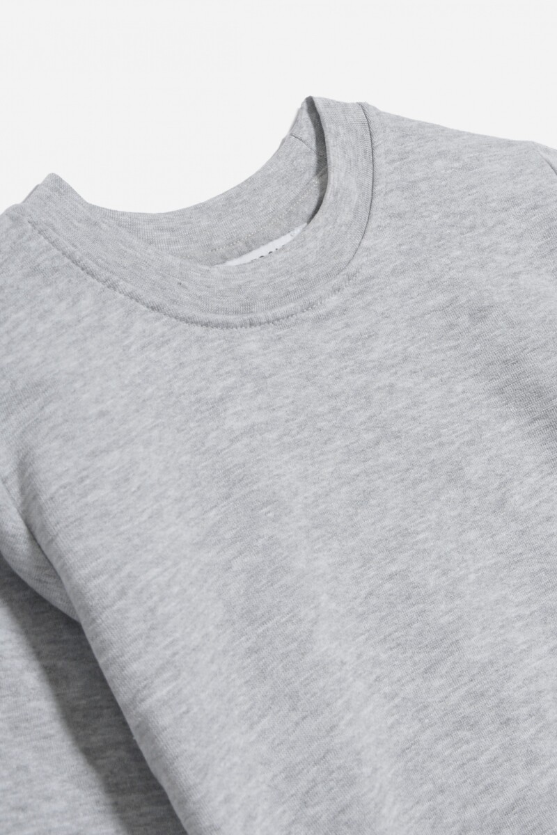 Sweatshirt cuello a la base GRIS MELANGE