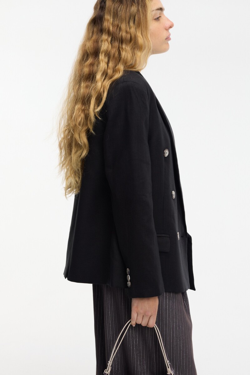Blazer con botones Negro