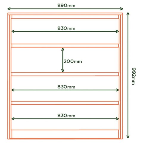 Comoda Cajonera Carla para Dormitorio 4 Cajones con Rieles Telescópicos - Blanco Comoda Cajonera Carla para Dormitorio 4 Cajones con Rieles Telescópicos - Blanco