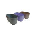 MACETA JARDINERA RECTANGULAR MACCHIA 32CM AZUL
