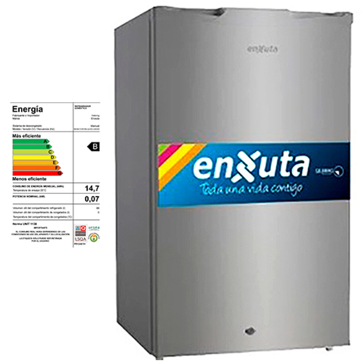 FRIGOBAR ENXUTA RENX 110FHS-A Plata -Frío Humedo 86L - N/A 