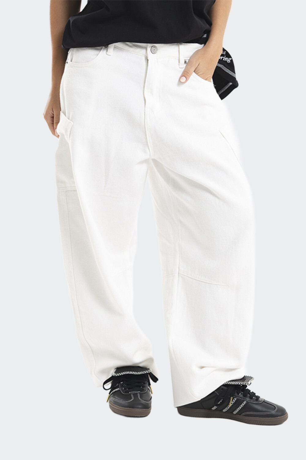 Pantalón Pulau Denim Baggy Blanco