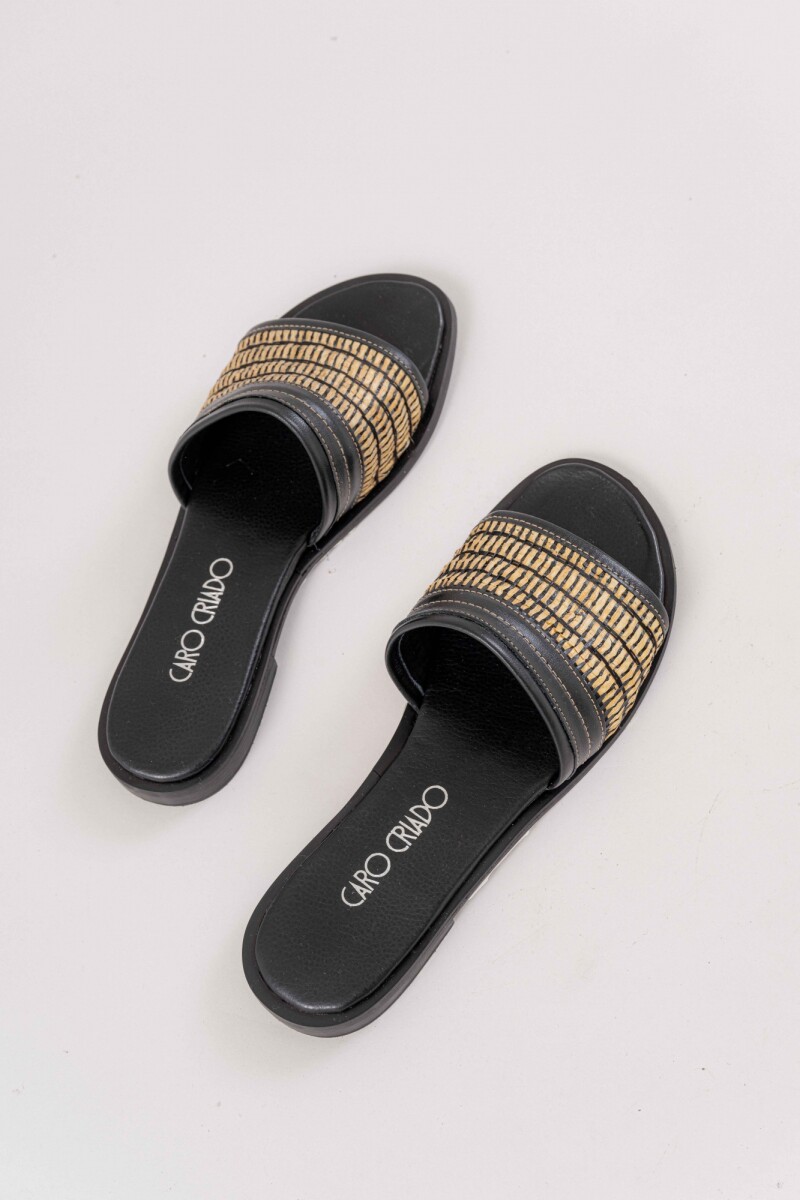 Sandalia Rack NEGRO Y CRUDO