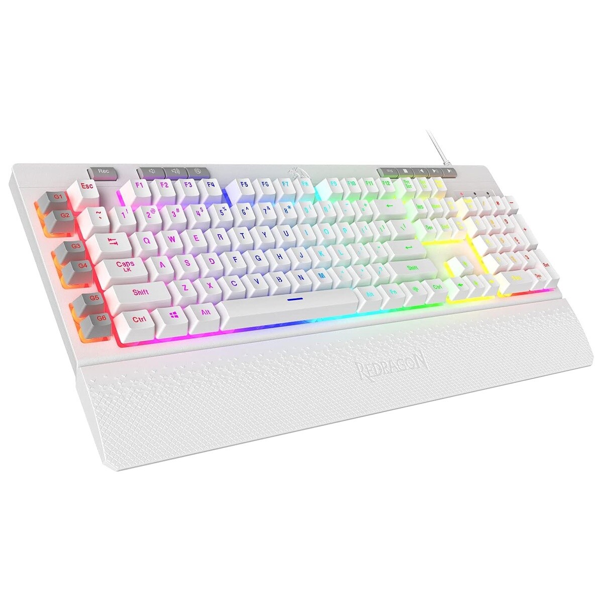 Teclado Gamer Redragon Shiva K512 RGB Membrana White SP 