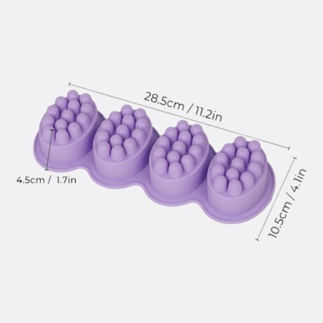 Moldes Para Hacer Jabones De Silicona x4 Lila