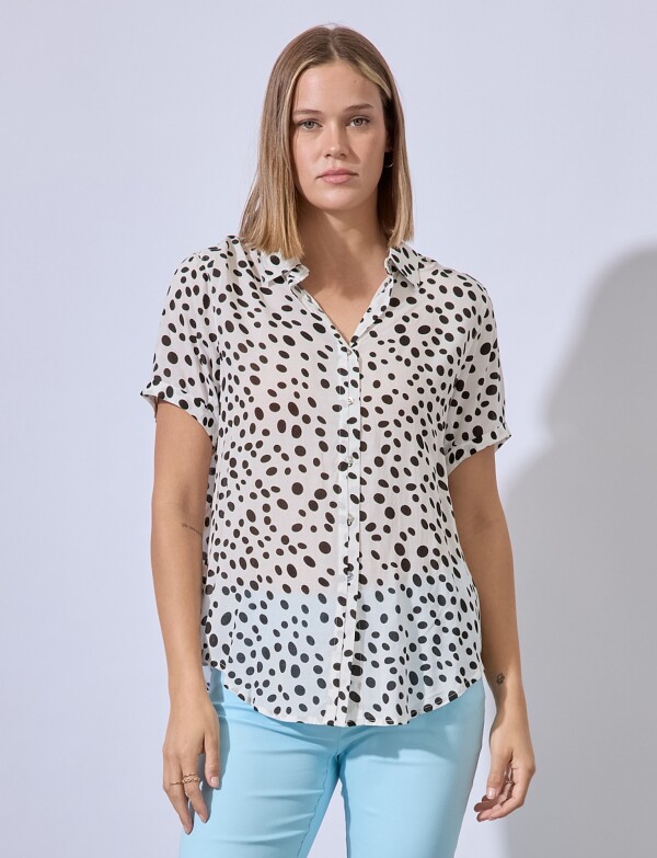 Camisa Dots BLANCO/NEGRO