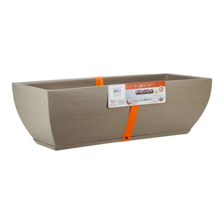 MACETA 75X25CM AMSTERDA GRAPHITO EFECTO PIEDRA BEIGE