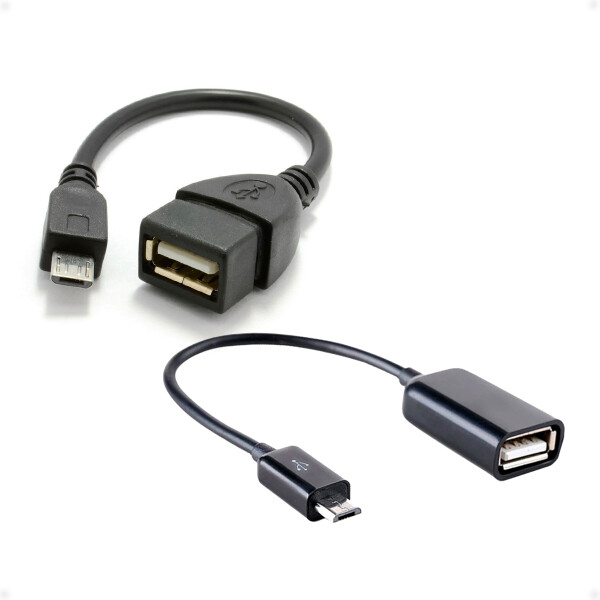 Adaptador OTG Micro USB a USB A Hembra con Cable Adaptador OTG Micro USB a USB A Hembra con Cable