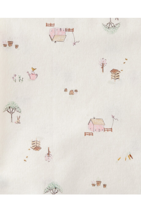 Pack cuatro mantas recibidoras de algodón, diseño floral Pack cuatro mantas recibidoras de algodón, diseño floral