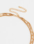 Collares Cortos Collar Corto Bañado En Oro - Dorado