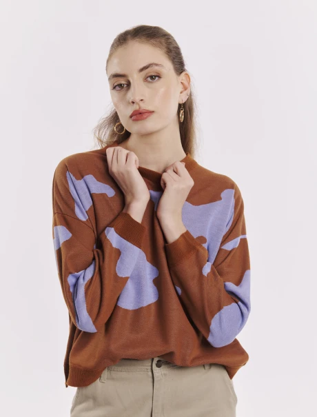 Buzo Jacquard marron