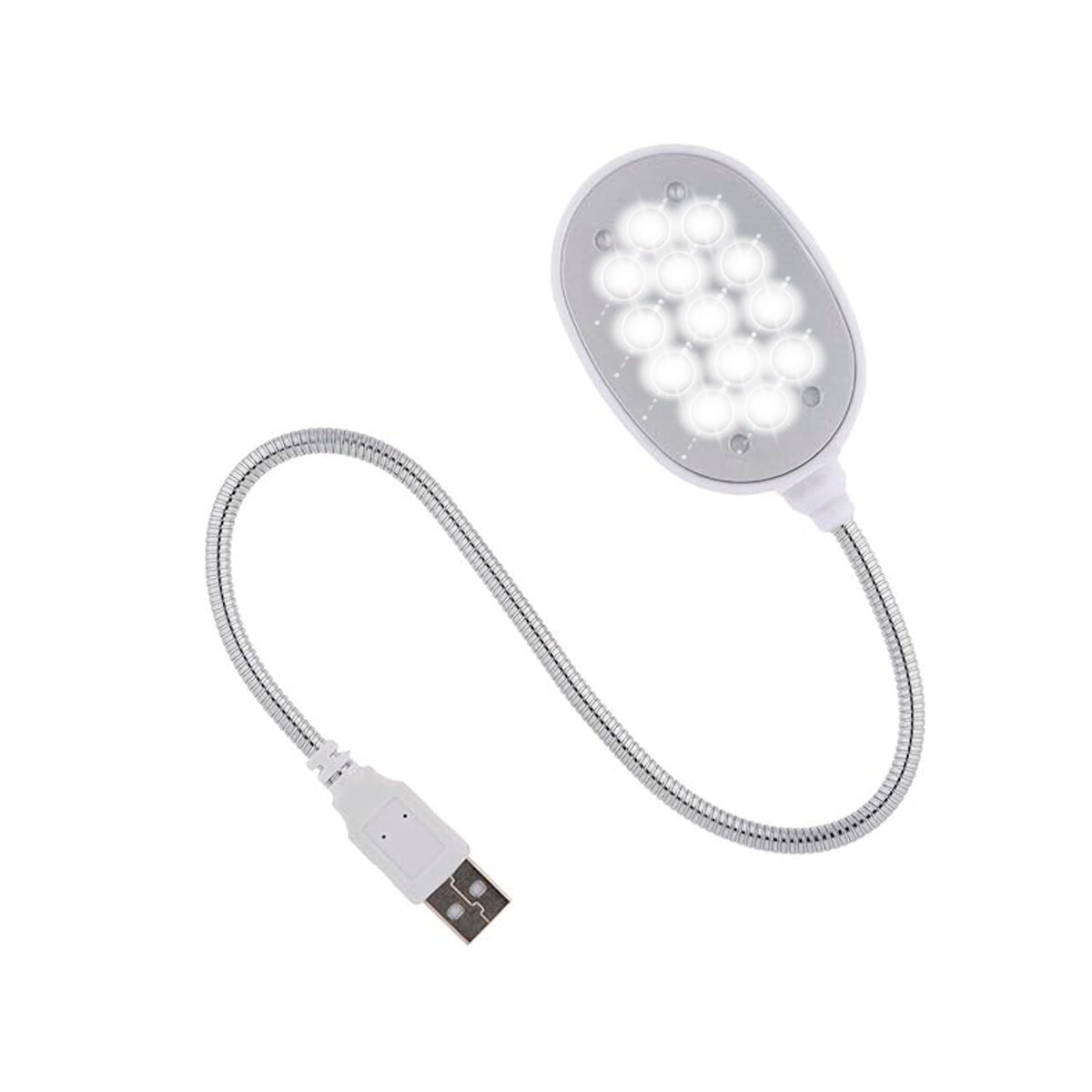 LÁMPARA FLEXIBLE 13 MINI LED USB ESCRITORIO LECTURA 